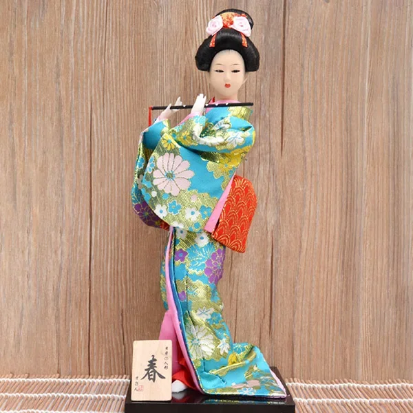 30 センチメートル伝統的な日本芸者置物彫像日本着物人形の装飾品