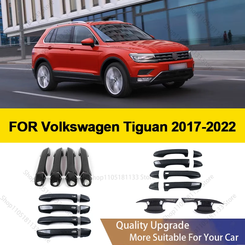 for Volkswagen VW Tiguan MK2 AD BW 2016 2017 2019 2020 2021 2022 Chrome Door Handle Cover Trim Car Accessories Styling Stickers