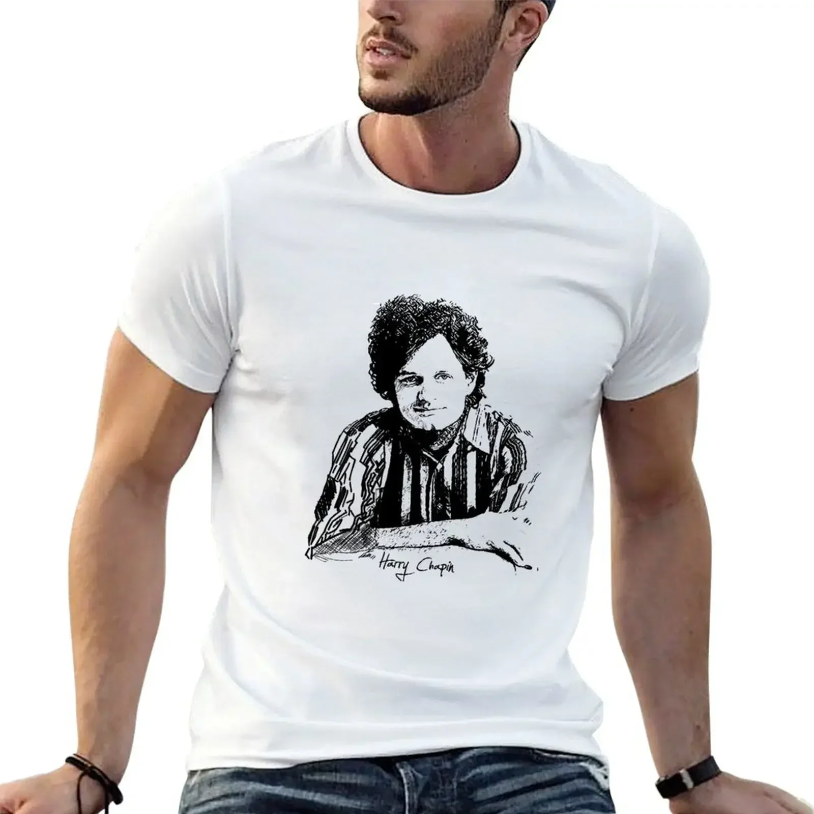 Harry Chapin Drawing of your favorite is T-Shirt korean fashion summer clothes cheap stuff plain mens plain t shirts