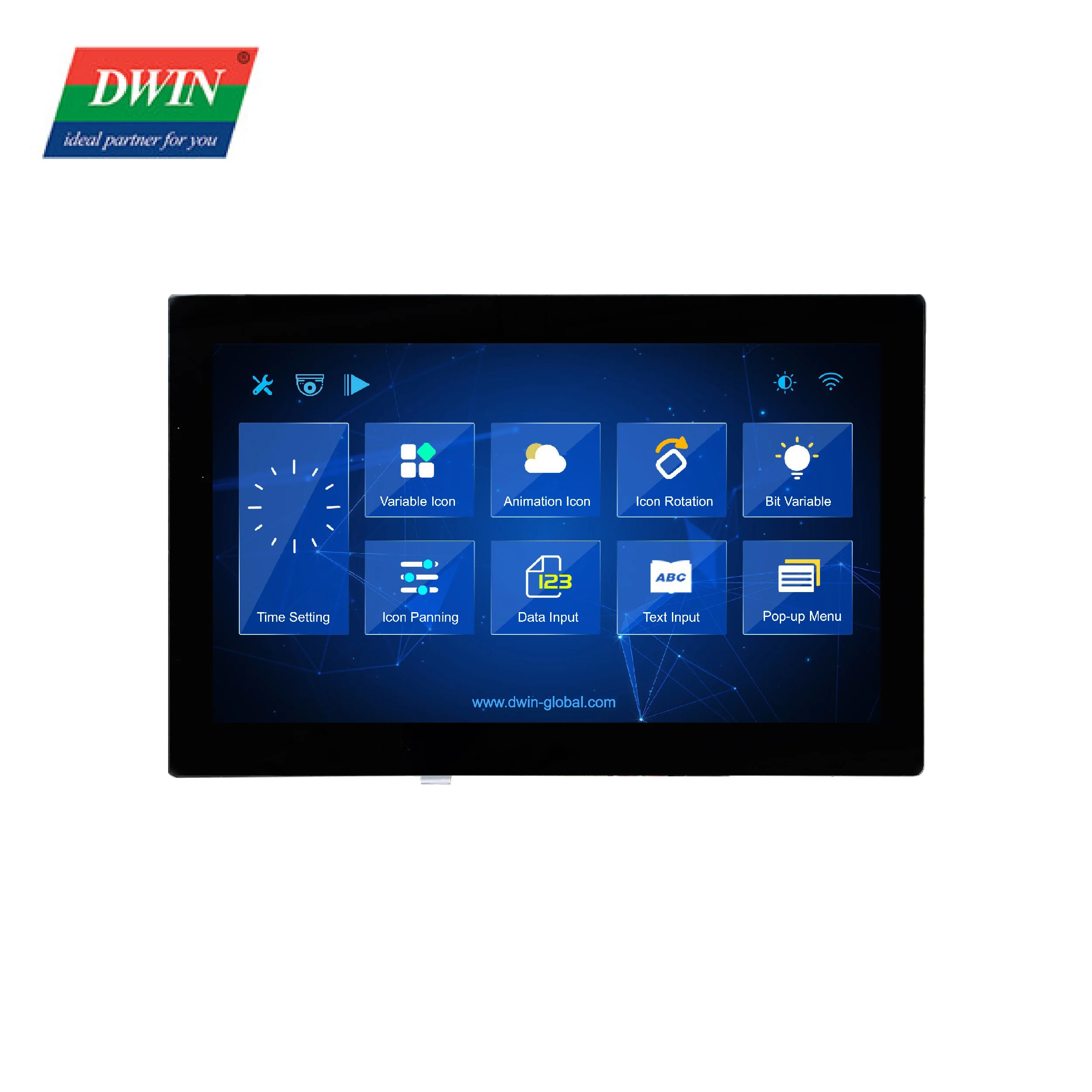 2026 DWIN 12.5-дюймовый 2K HD LCD интеллектуальный HMI UART TFT LCM сенсорный ЖК-дисплей DMG19108T125_05W