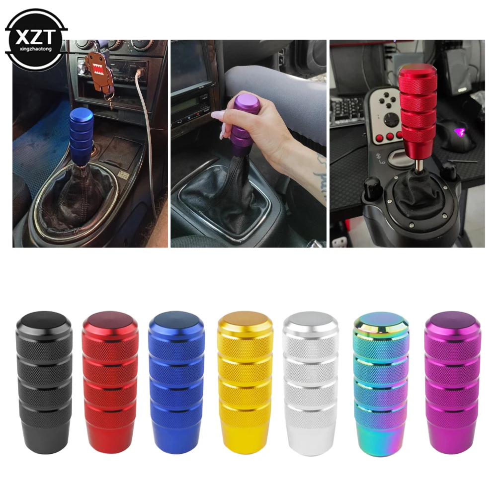 

95MM Universal Non-Slip Gear Shift Knob Manual Transmission Aluminum knurled Shifter Lever Knob