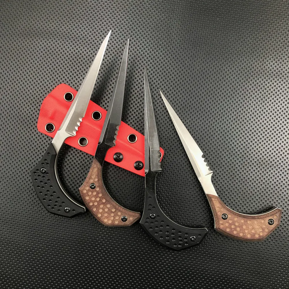 Pisau Leher Taktis Trskt, Pisau Saku Luar Ruangan Berburu, Pisau Berkemah Keren 440c, Alat Edc Hadiah Csgo dengan Kydex Dropshipping