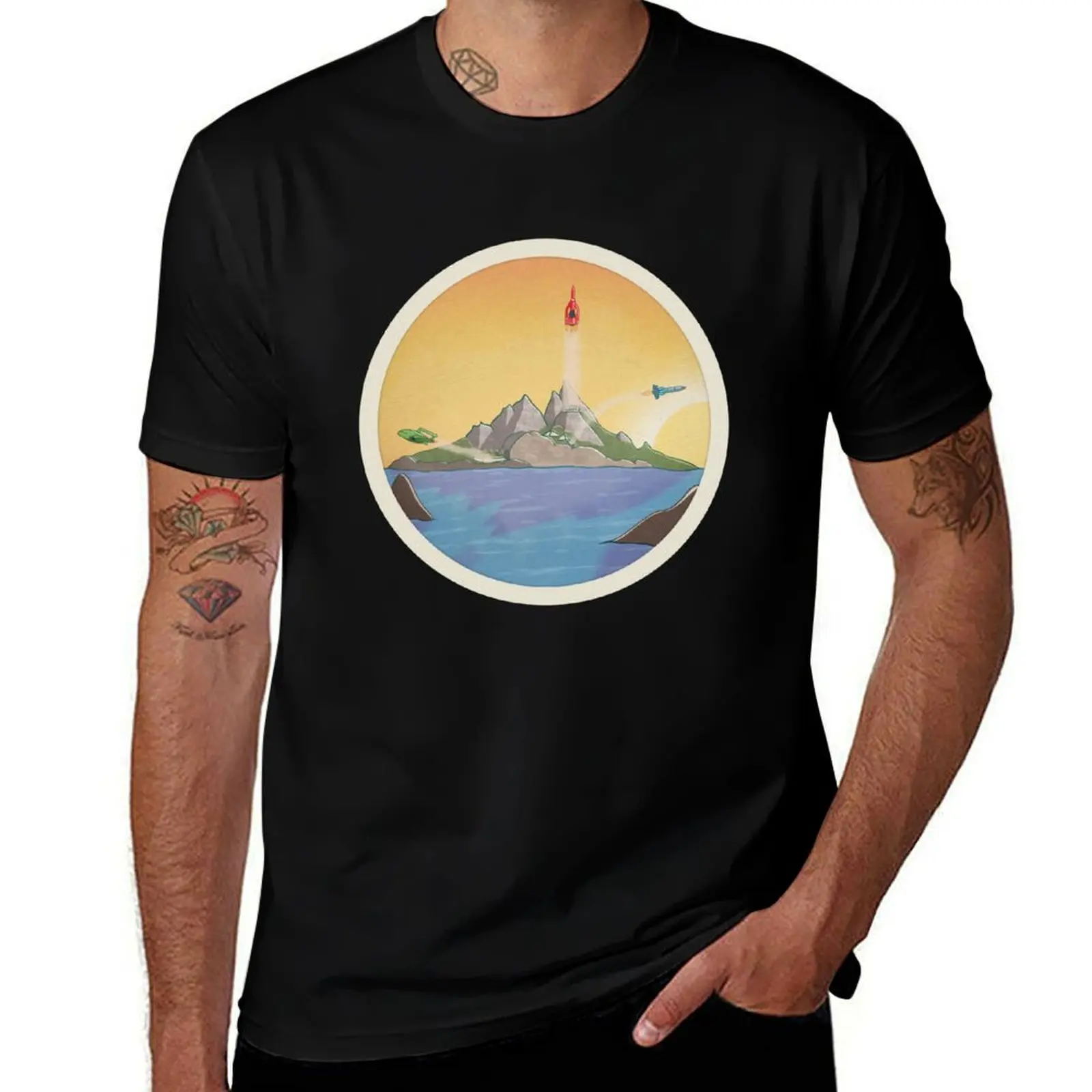

Tracy Island Launch T-Shirt anime clothes topping basketball graphic tees anime shirts men