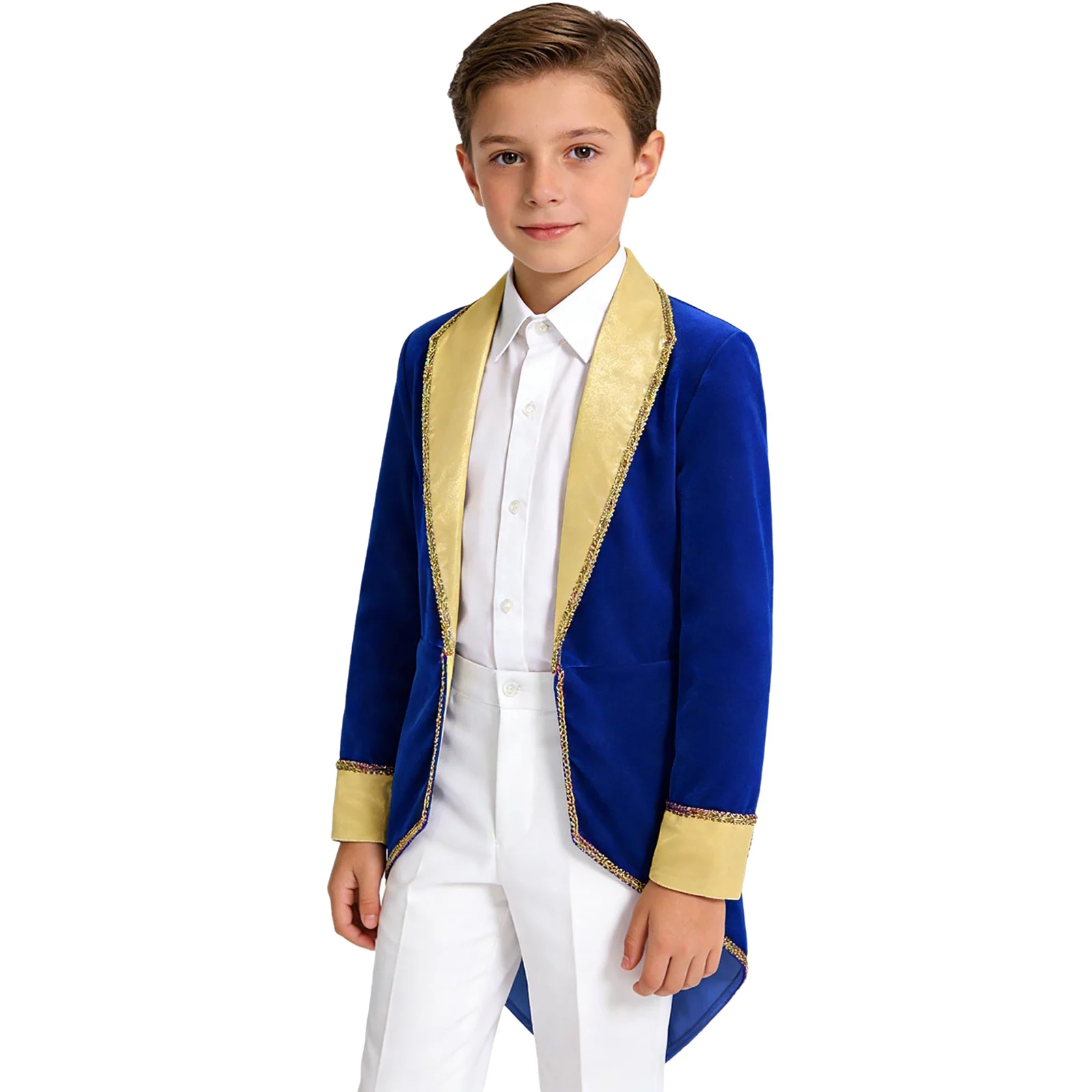 LiiYii Circusvest Voor Kinderen – Vintage Steampunk Kostuum, Mouwloos Met Franje Epauletten & Gouden Knopen – 3-16 Jaar, Meisjes & Jongens
