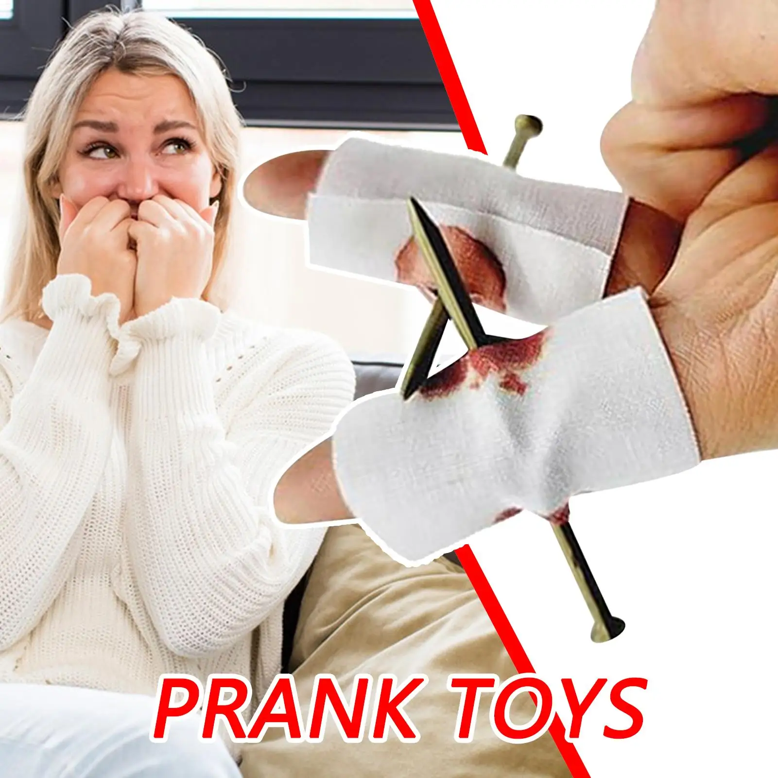 Brinquedos de brincadeira abril tolos diversão dedo piercing jogo estudante menino menina juventude adolescente homens meia stuffers aniversário cesta de páscoa 1pc