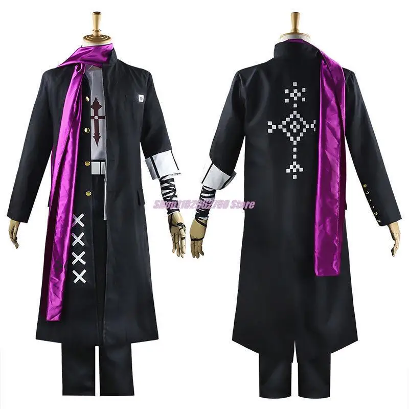 Super Dangan Ronpa 2 Cosplay Danganronpa Gundam Tanaka Halloween Carnival Party Costume Uniform For Man Gradient Colour Wig