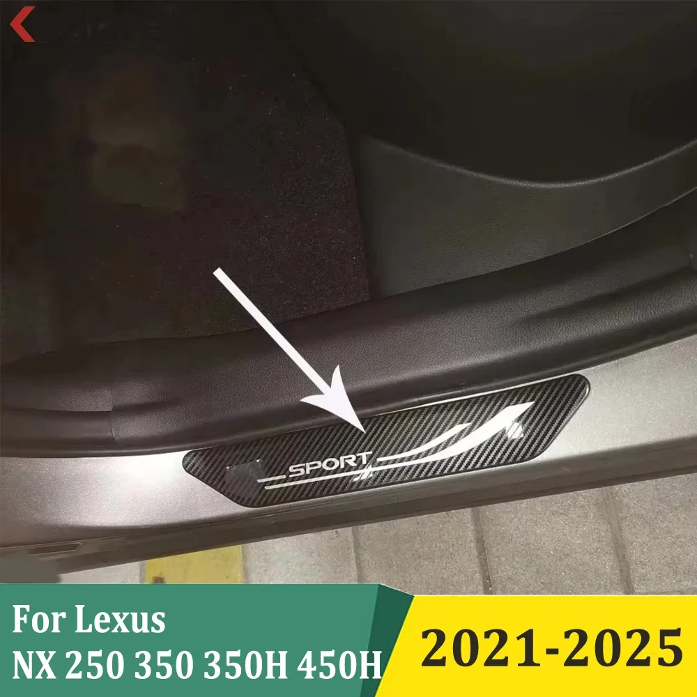 

For Lexus NX 250 350 350H 450H 2021-2025 Outer Door Sill Protector Cover Door Sills Scuff Plates Car Sticker Accessories