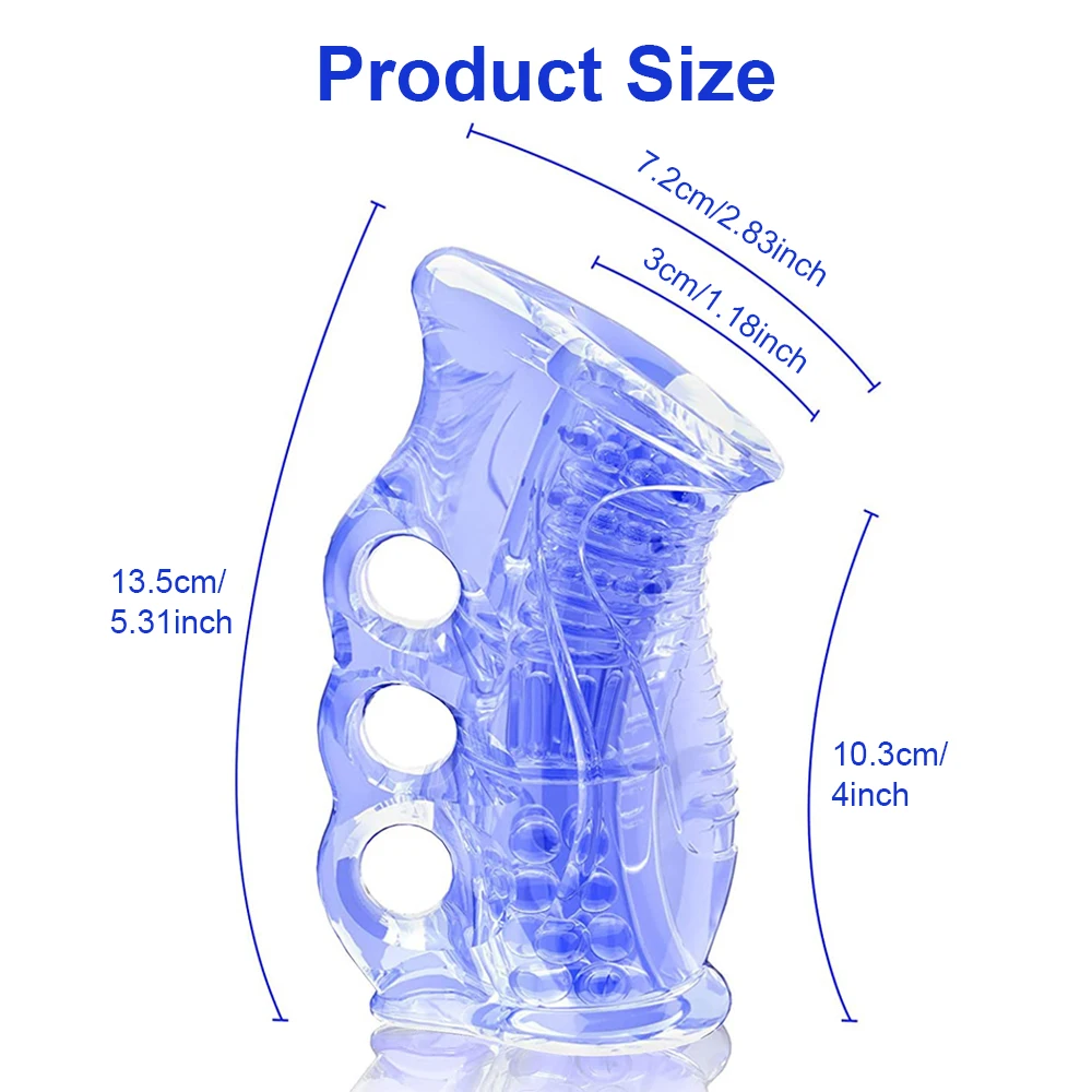 Male Masturbator Silicone Pocket Pussy Vagina Masturbation Handjob Glans Penis Massager Open-Ended Adult Sex Toy for Men