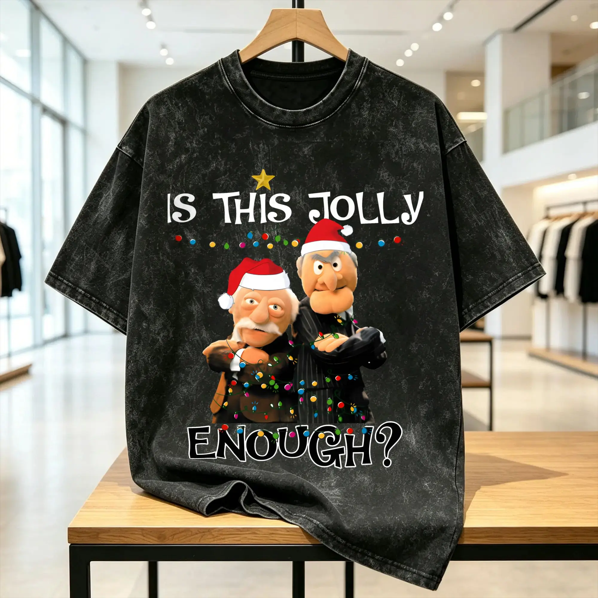Statler and Waldorf T Shirt Beach Is This Jolly Enough  Y2K Retro T-Shirts Casual Harajuku Tshirt For Mens Short Sleeve