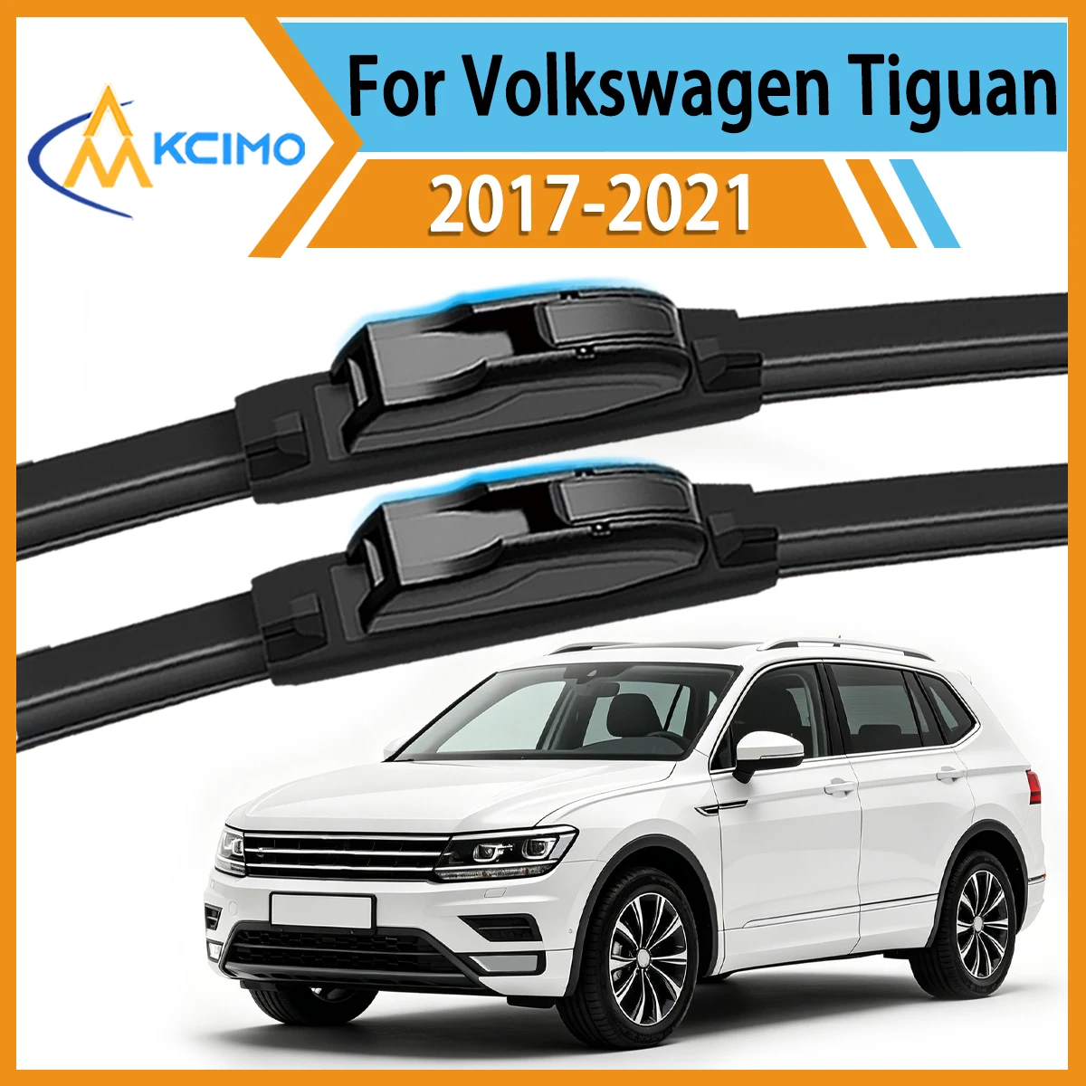 

2PCS Car Front Wiper Blades for Volkswagen Tiguan MK2 2017-2021 Crystal Clear Visibility & Enhanced Driving Safety