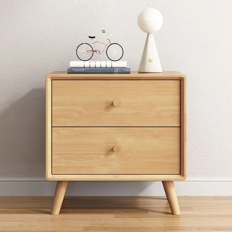 Solid Wood Bedside Table, Simple Modern Style, Easy To Use, Mini Cabinet for Bedroom and Home Use, Bedside Storage Cabinet