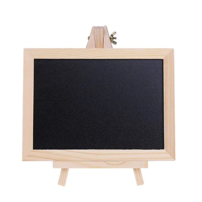 Wood Tabletop Chalkboard Double Sided Blackboard Message Board Children Kids Toy