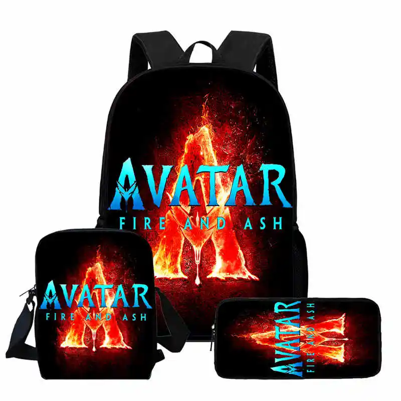 

Avatar: Fire and Ash School Backpack With Shoulder Bags Pencil Bags For Kindergarten,Light Weight School Bags for Kindergarten