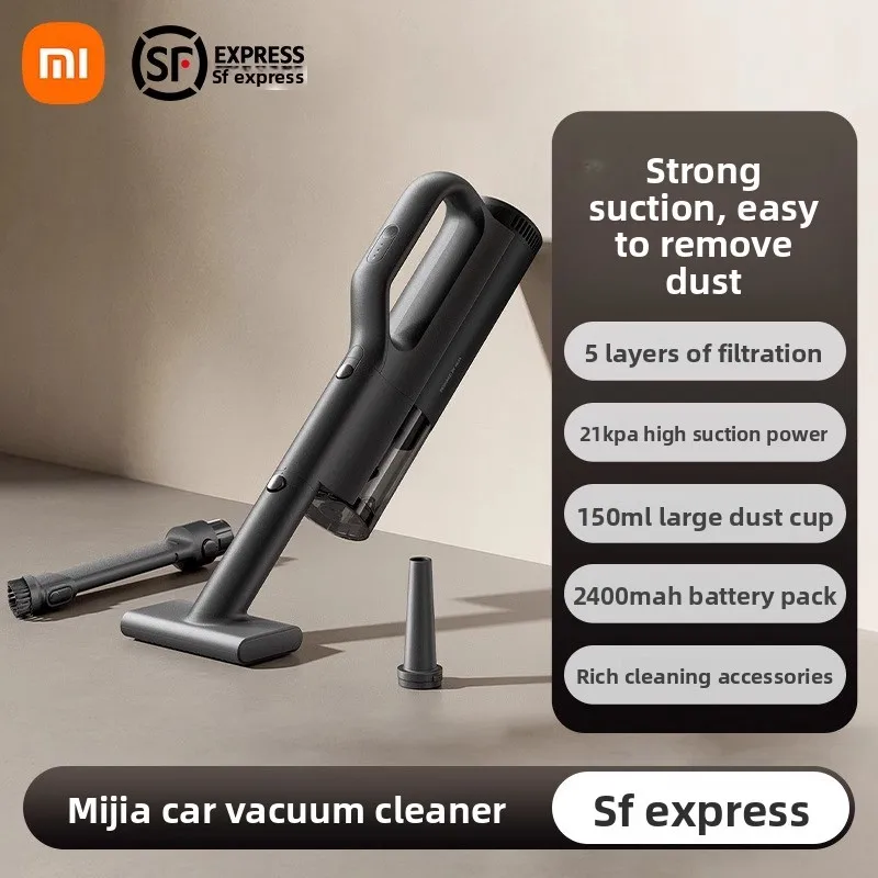 

Xiaomi Mi Car Vacuum Cleaner High Power Dust Removal Portable Handheld Long Battery Life for Car and Home