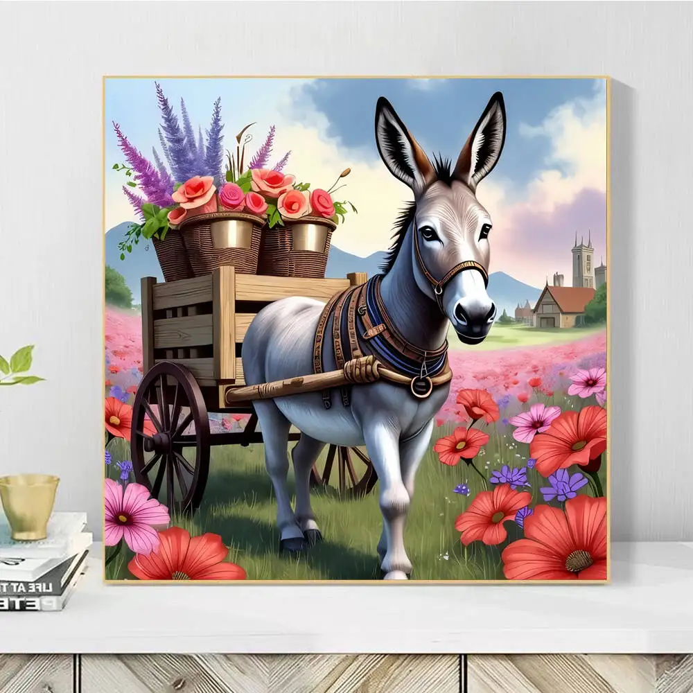 مجموعات الطلاء حسب الأرقام تلوين حيوانات الديك بالأرقام الدجاج DIY على القماش صورة لغرفة المعيشة ديكور المنزل