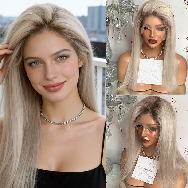 

Бесплатный дополнительный парик для женщин: длинный, натуральный, прямой парик с кружевной передней частью, синтетический, термостойкий, для повседневного использования, вечеринок, для дрэг-квин