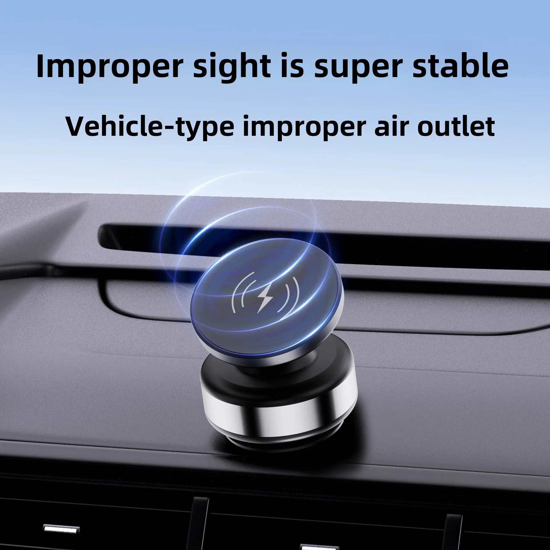 X9C 360 °   Suporte magnético giratório para telefone de carro, montagem de sucção a vácuo dupla face para smartphones de 4,7 polegadas e acima para uso universal