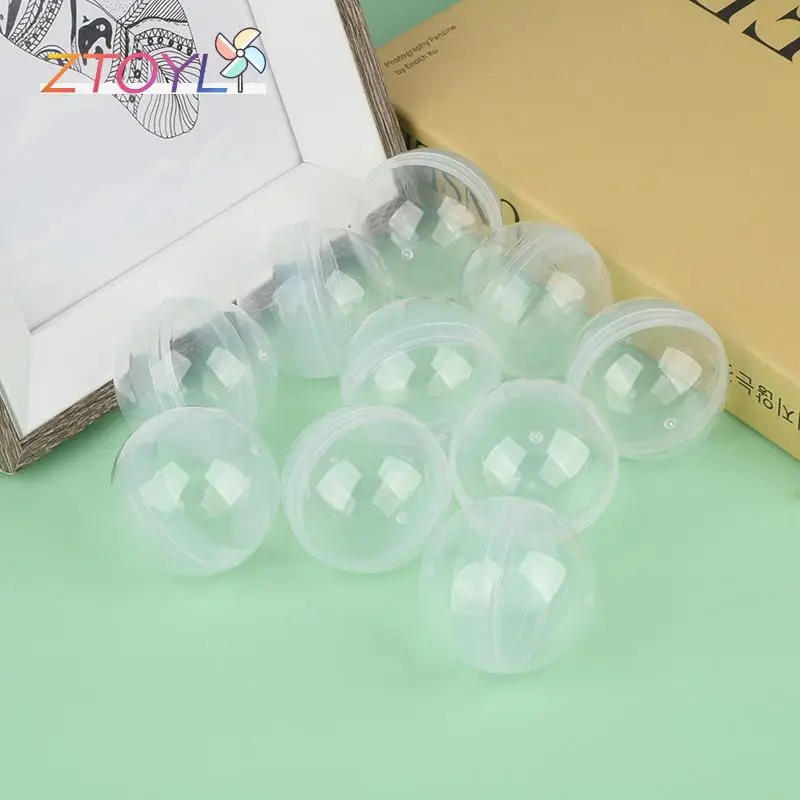 50PCS Clear Can Open Transparency Plastic Capsule Toy Surprise Ball Tiny Container Making Things Model