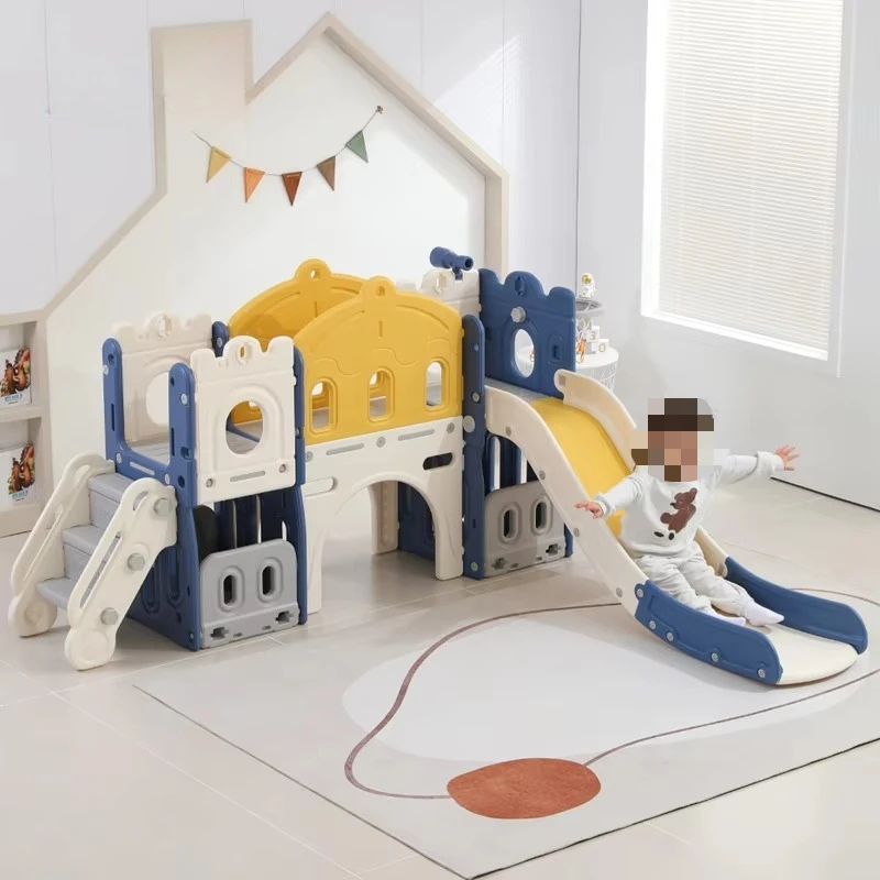 Top Selling Indoor Playground Set PE Material Sliding Playhouse with Swing for Kids Garden Occasion