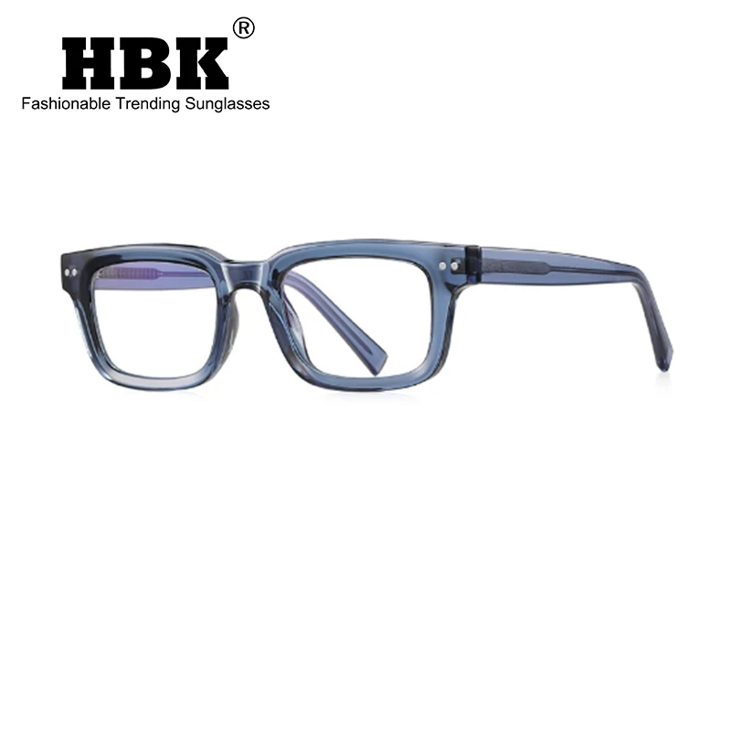 HBK Retro Square Glasses Frames Men Women Fashion Frame High Quality Flat Light Glasses Brand Design Eyeglasses Oculos De Grau