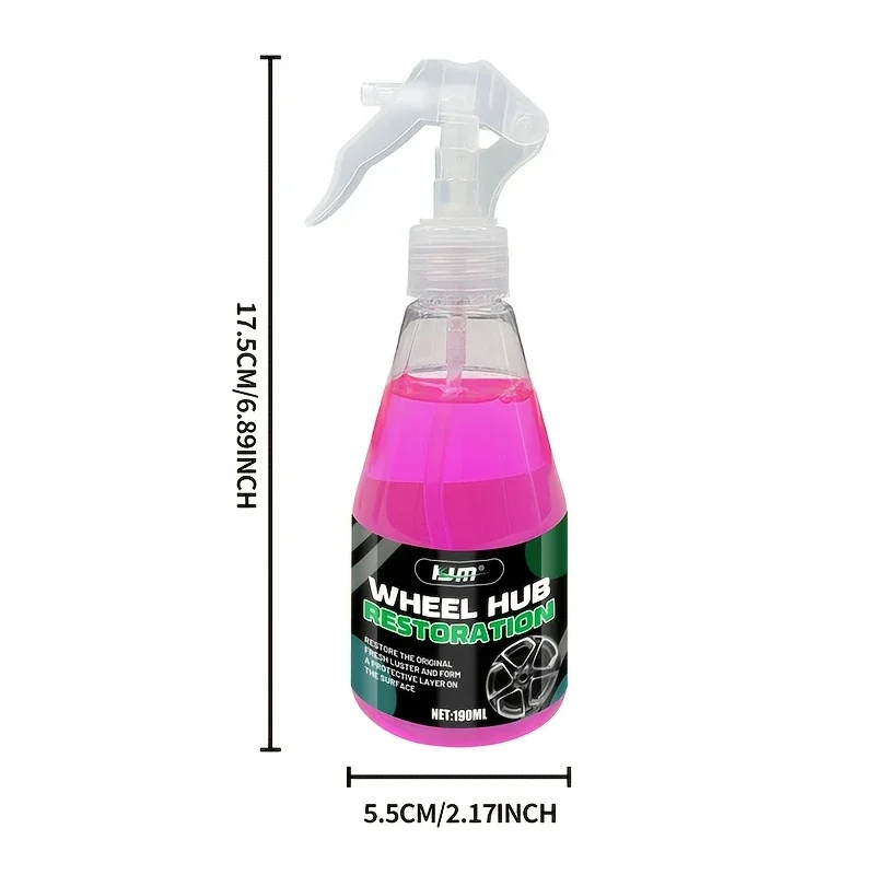 Chemical formula suitable for automobile metal, painted surface and door handle, quick iron stain removal with PVC spray bottle