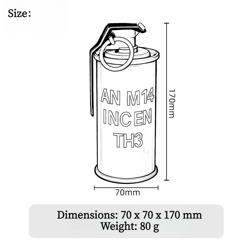 

Коплика масштаба 1:1, модель AN-M14 с 3D-печатью, военная коллекционная подарочная деталь