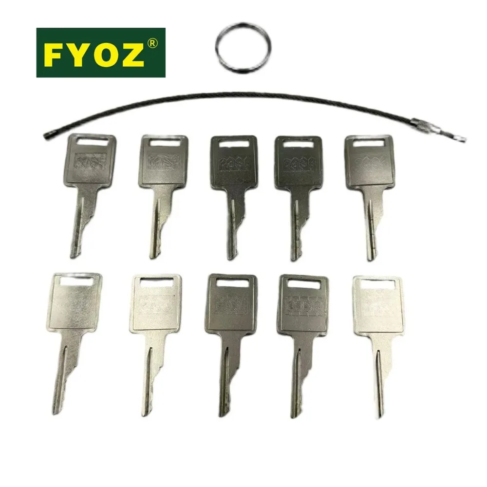 10PCS D250 Keys For Case/Bobcat/Broce/Ditch Witch/Genie/Grove/Ingersoll Rand/JLG Heavy Construction Equipment