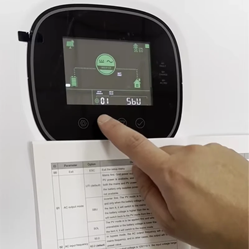 سبليت المرحلة 120 فولت 240 فولت عاكس للطاقة الشمسية 5kw 6KW 8KW 10 كيلو واط عاكس للطاقة الشمسية الهجين على خارج الشبكة العاكس مع جهاز التحكم في الشحن #4