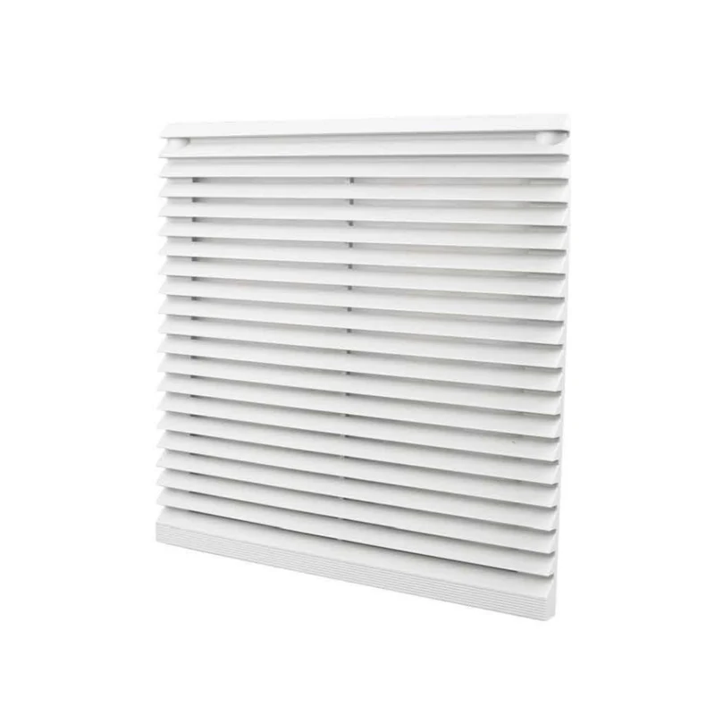 مروحة تهوية 255 × 255 مم 24 فولت/12 فولت تيار مستمر AC220V RAL7035 مروحة فلتر الهواء مع مروحة تبريد 172 مم للوحة المفاتيح والغلاف