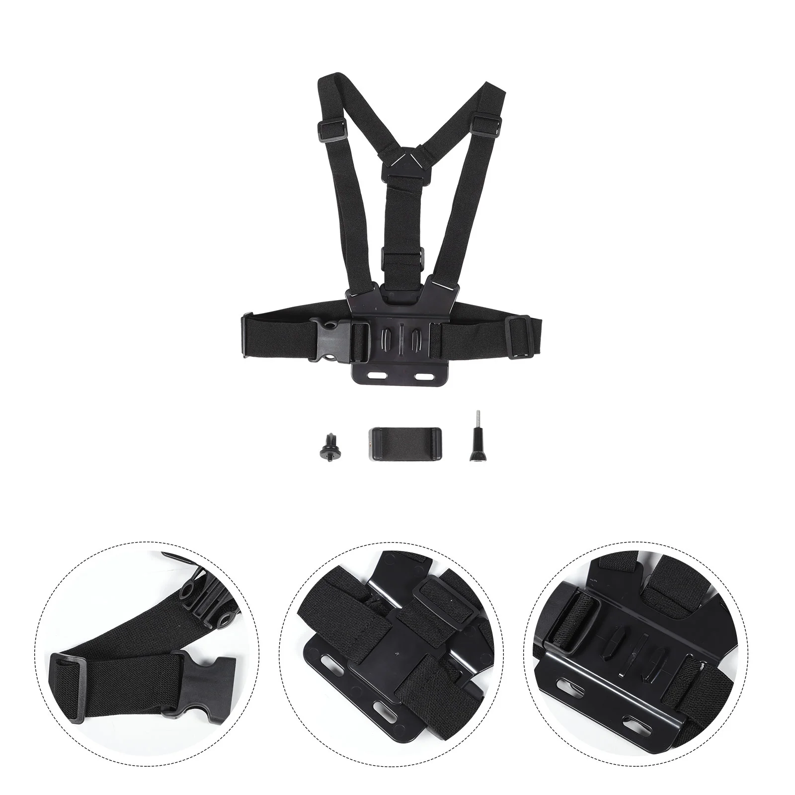 

Camera Chest Strap Mountaineering Harness Fasten Fixed Belt Travel Fixing Polyester Black