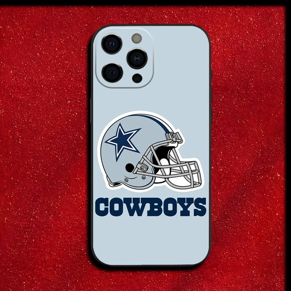 Blue Star Phone Case For iPhone 16,15,14,13,12,11,Pro,X,XS,Max,XR,Plus,Mini D-dallas c-Cowboys-S Soft Black Cover