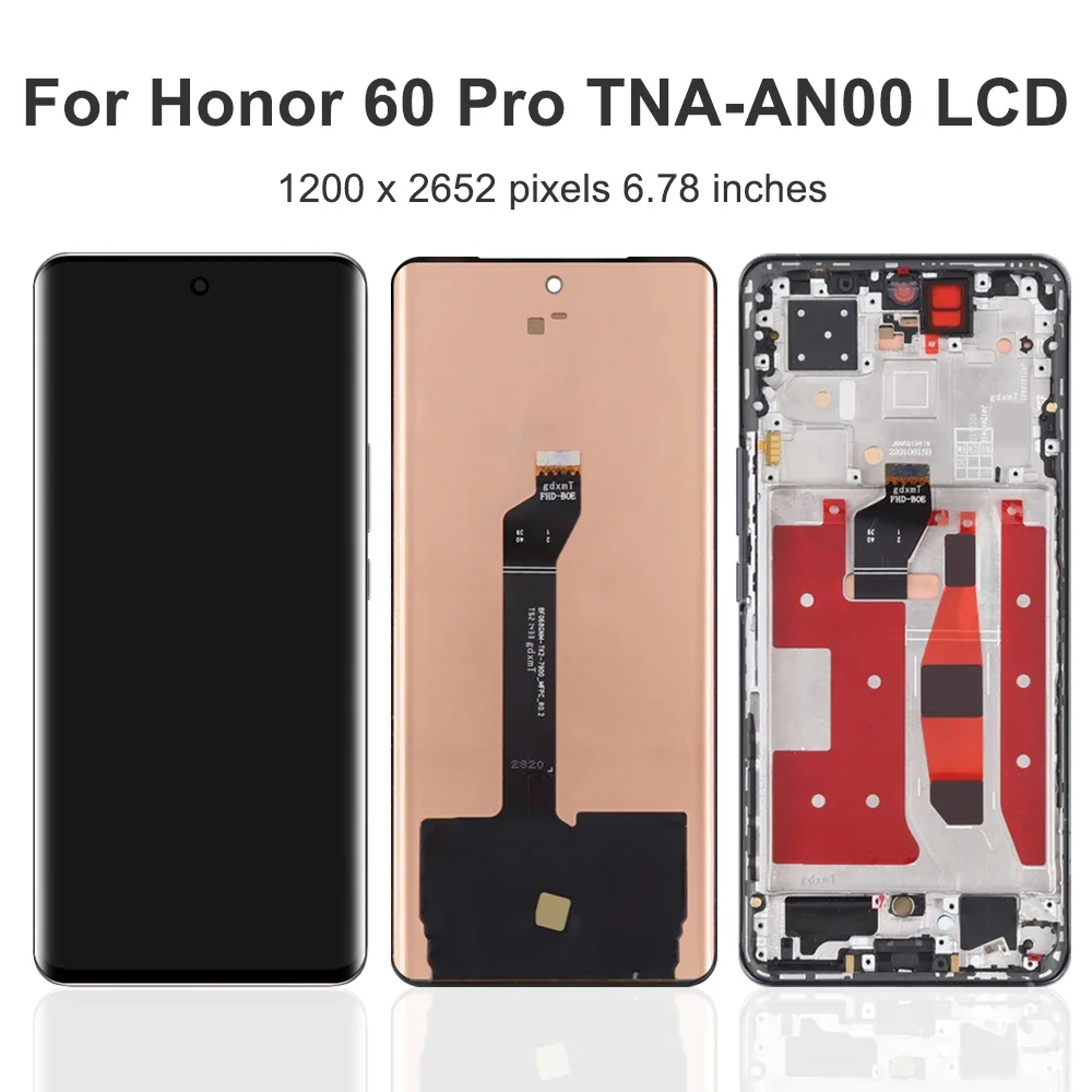 For HUAWEI 6.78''Honor 60 Pro For  Honor60 Pro TNA-AN00 LCD Display Touch Screen Digitizer Assembly Replacement