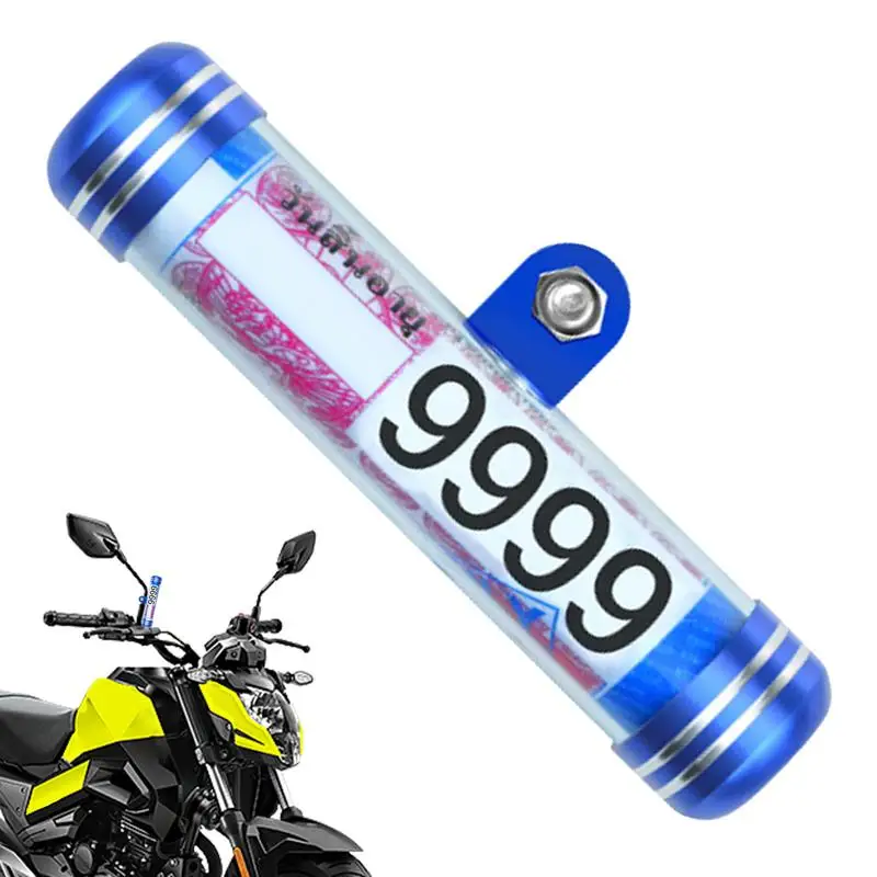 Motorcycle Document Tube Motorcycle Motorbike Secure Tax Disc Tube Secure Tax Disc Waterproof Cylindrical Holder Frame For