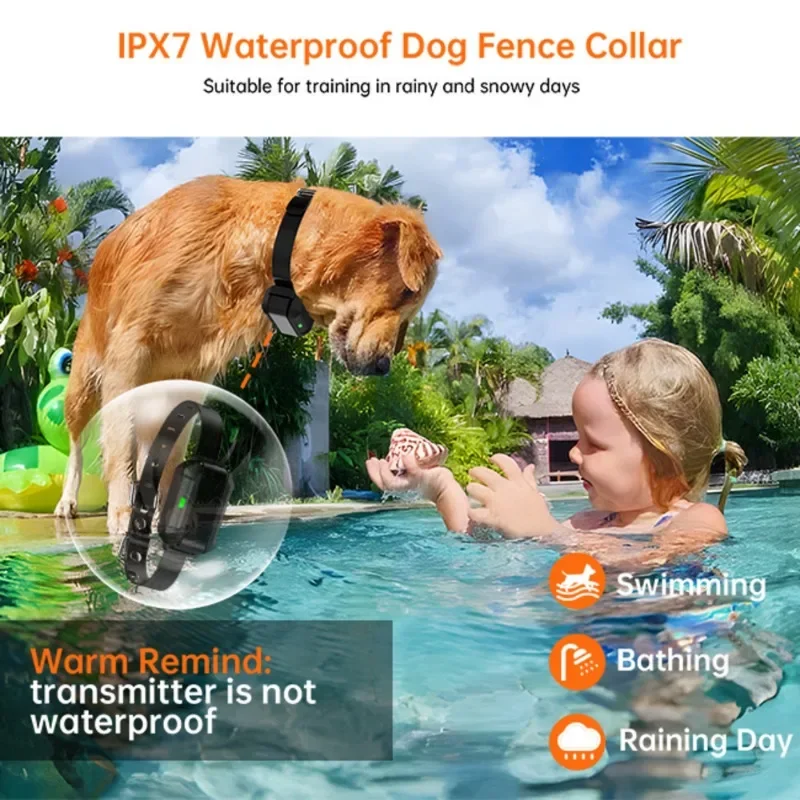 3in1 High Precision Radar Wireless Fence System Up to 1 Acre, Real-Time Distance Monitoring, Indoors Outdoor For Dogs 20-110lbs