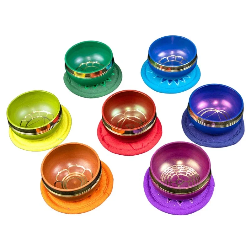 

Nepal Sound Bowl Handmade Yoga Meditation Exhausted Colorful