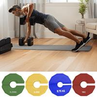 1pcs 1.37 Inch Hole Strength Training Dumbbell Weight Plate Rubber Barbell Plates 0.25KG/0.5KG/0.75KG/1KG Barbell Plates