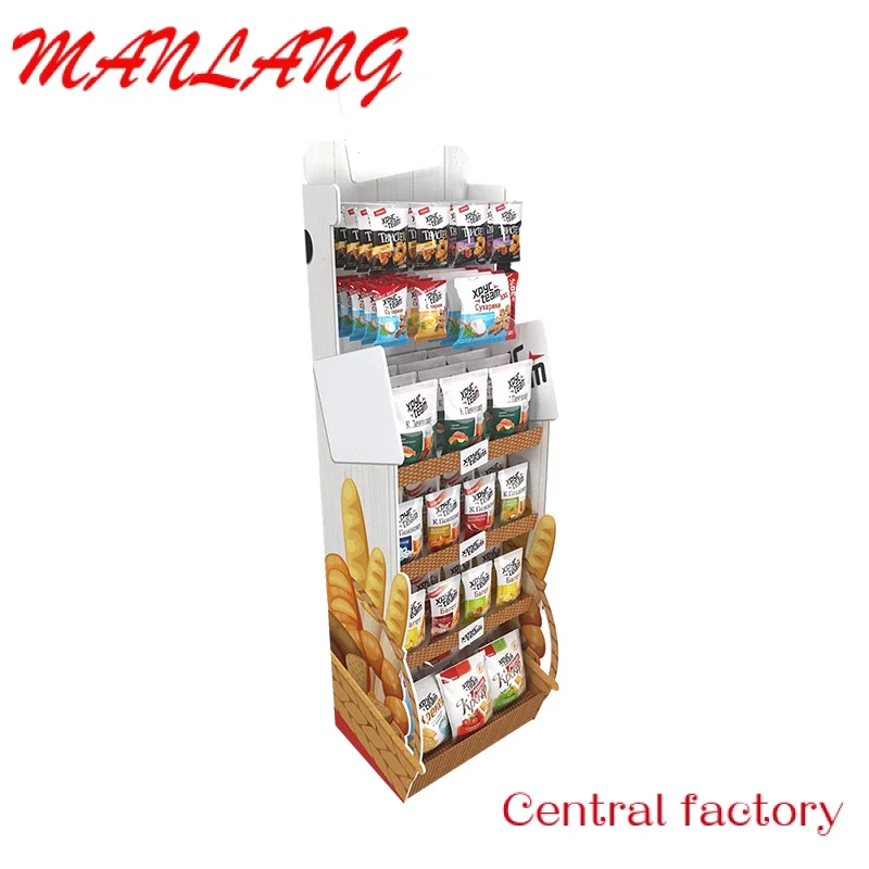 

Custompoint of sale cardboard display unit shelves strong drink beverages display paper floor display for ice tea lemon peach