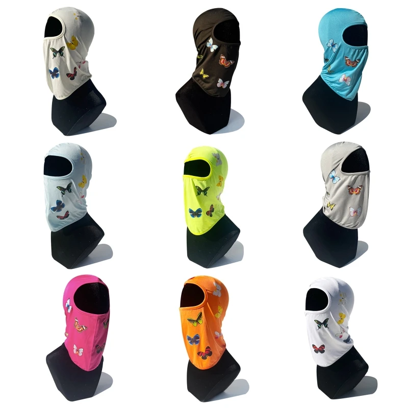 UV for Protection Balaclava Face Mask for Butterfly Print for Sun Hood Cycling