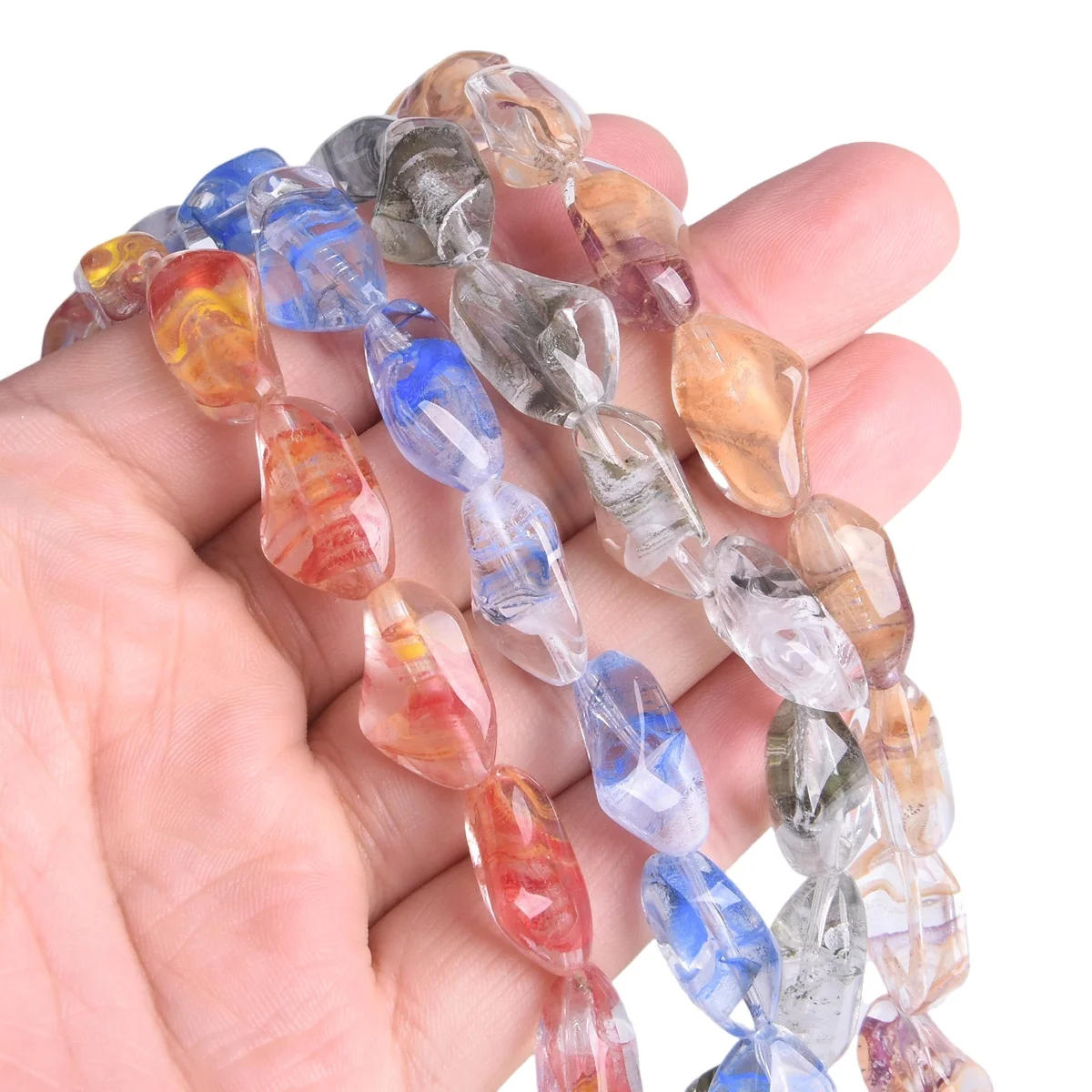 

10pcs Axe Shape 20x13mm Colorful Glossy Crystal Glass Loose Beads For Jewelry Making DIY Crafts Findings