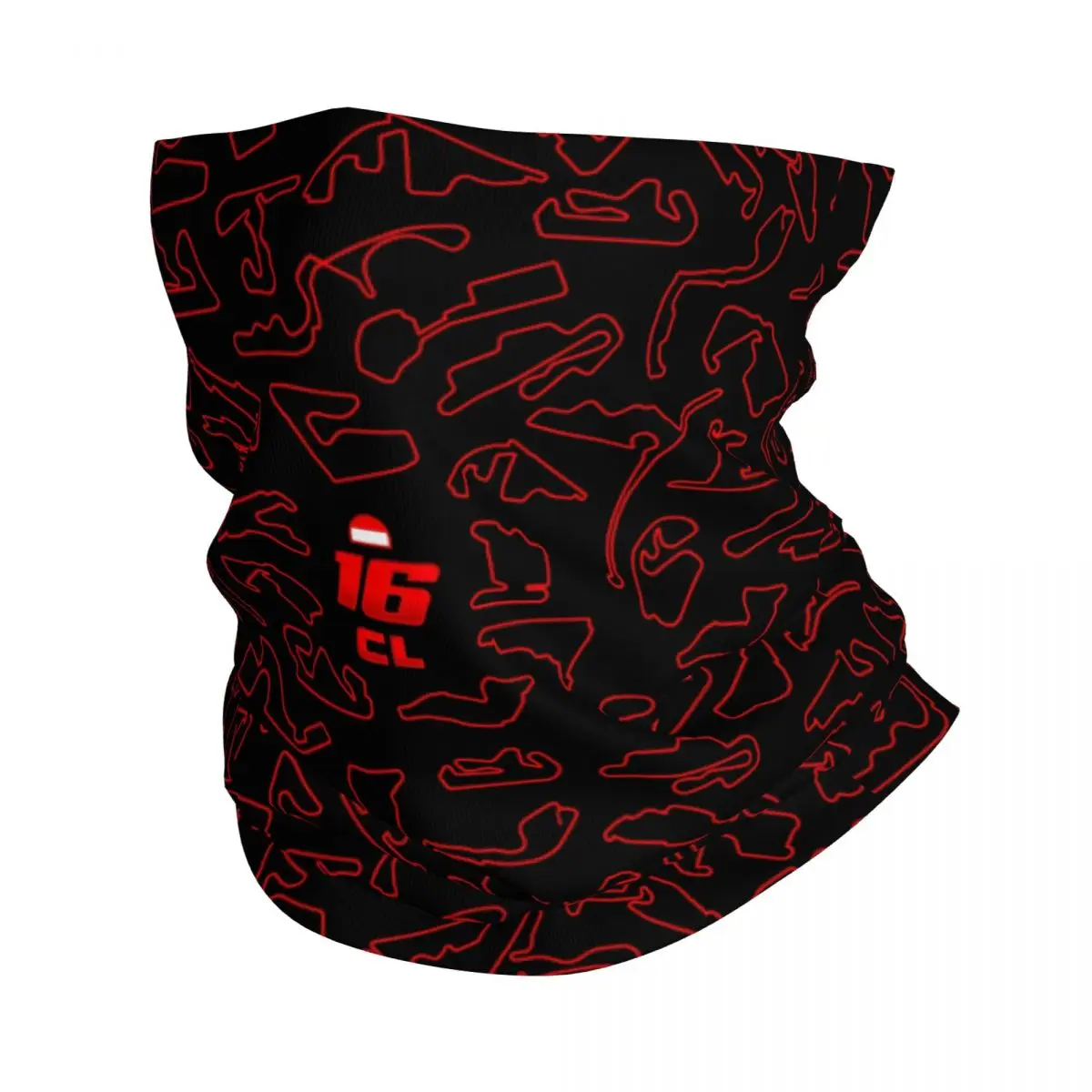 Custom Leclercs Racing Driver Monaco Charles Bandana Winter Neck Warmer Men Windproof Wrap Face Scarf Hiking Gaiter Headband