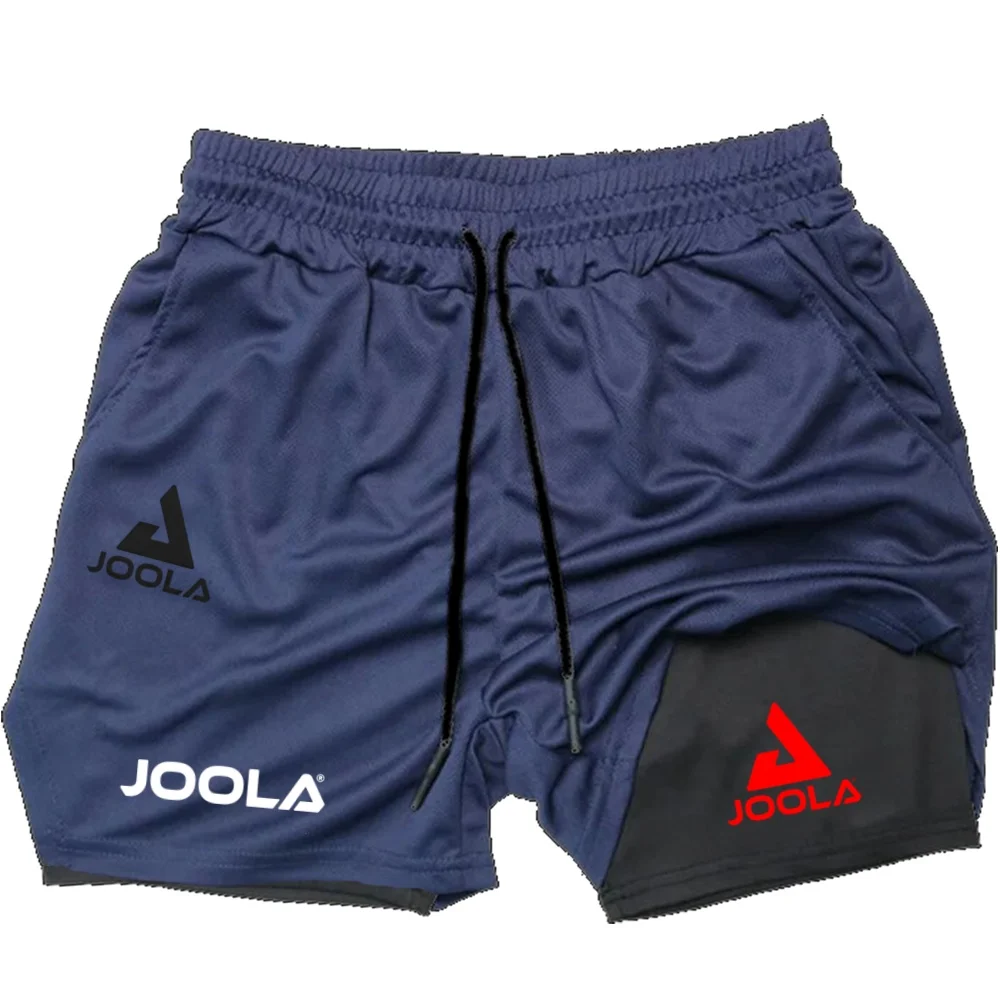 

JOOLA 7 Men's Elastic Waist Breathable Double Layer Training Shorts. Men's Printed Double Layer Gym Workout Shorts