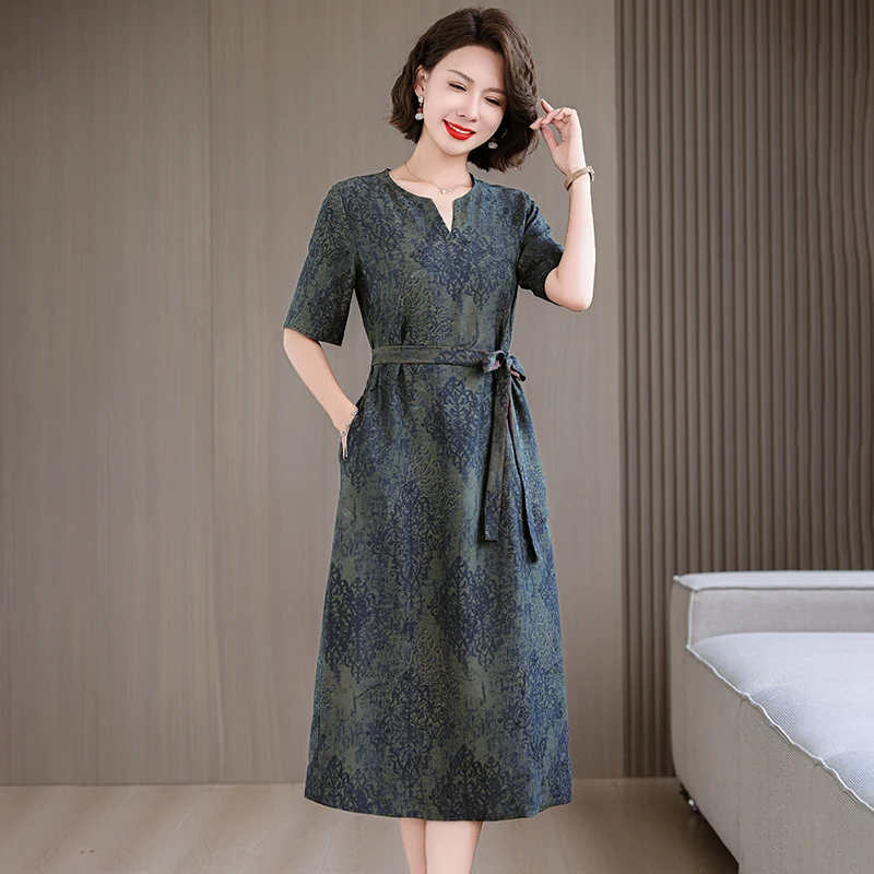 Robe mi-longue en Satin pour femmes, Vintage, luxe, moulante, bureau, soie florale, ample, élégante, décontractée, soirée, été, 2025