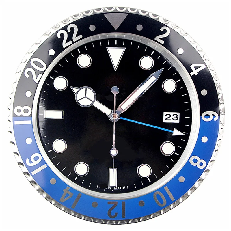 Reloj de pared de Y92A-14 pulgadas para decoración para sala de estar, relojes analógicos silenciosos sin tictac para comedor, dormitorio, decoración de pared