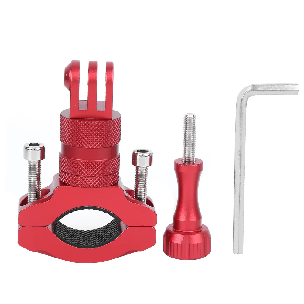 Voor Gopro Action Camera Aluminium Fiets Mount Vaste Ondersteuning 360 Graden Klem Voor Gopro Fiets Vaste Ondersteuning
