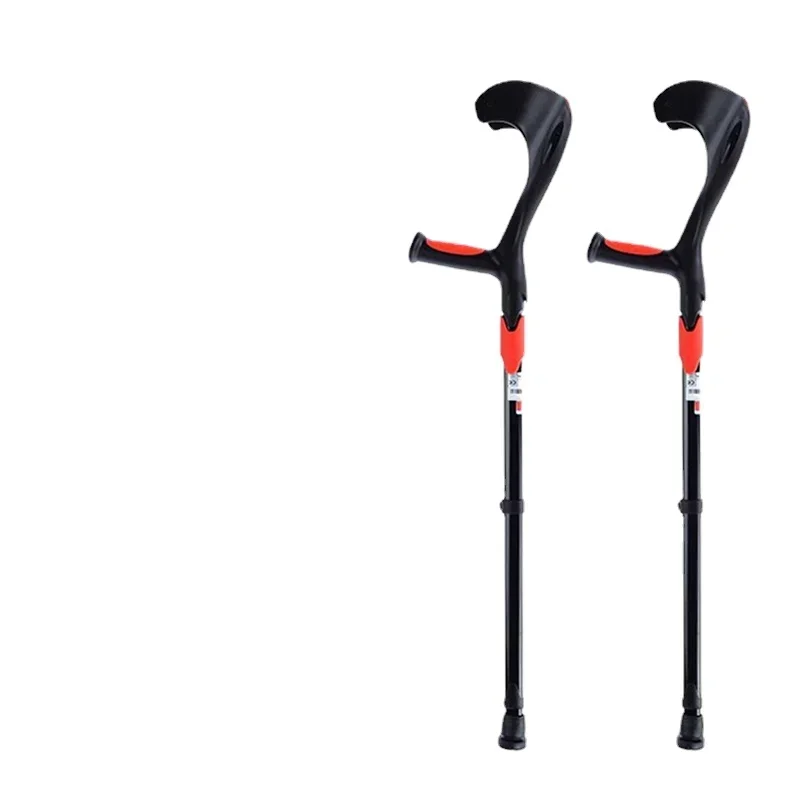 Aluminum Alloy Medical Underarm Crutches, Adjustable Non-slip Mobility Aids Walkers Adults Orthopedic Crutches for Walking