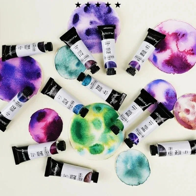 Image of 5ml Einzelröhrchen MAIRTINI Künstlerqualität Abgestorbene Mineralwasserfarbe Schichtbare Aquarellfarbe Kunstbedarf