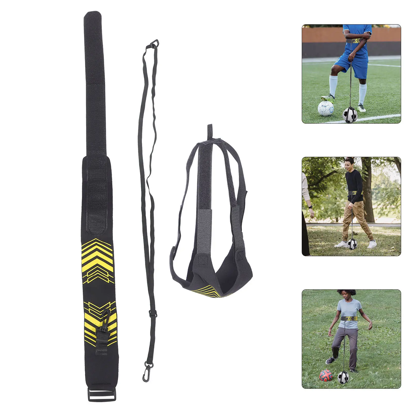 1Set Soccer Training Kick Trainer Neoprene Belt Bag Wear-Resistant Football Practice Equipment Portable Sports Training Aid