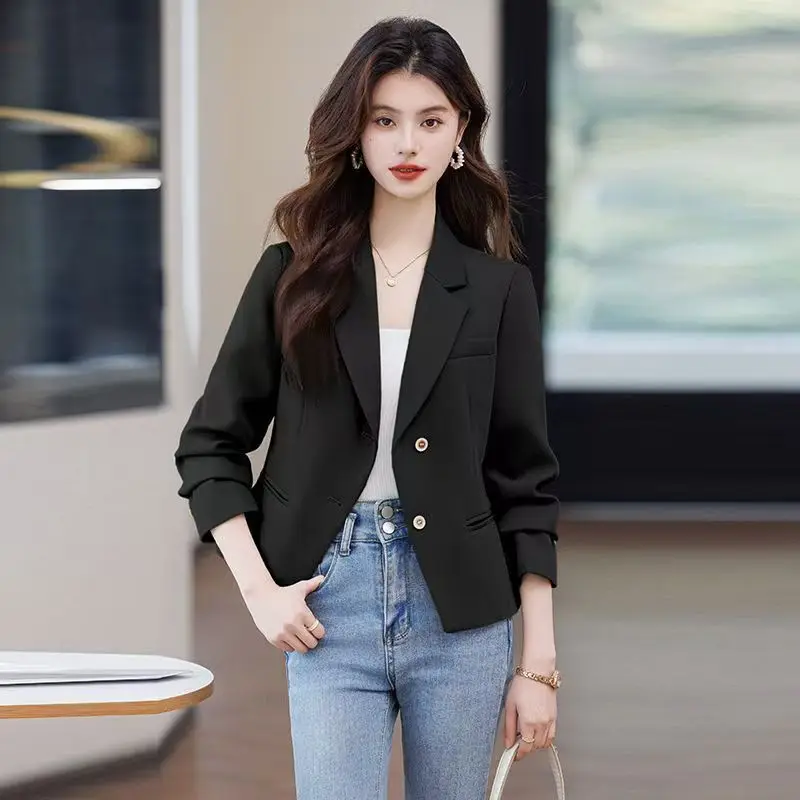 

Fashionable Short Suit Jacket for Women Spring Autumn 2026 Stylish Slimming Shoulder Level Western Style Small Size