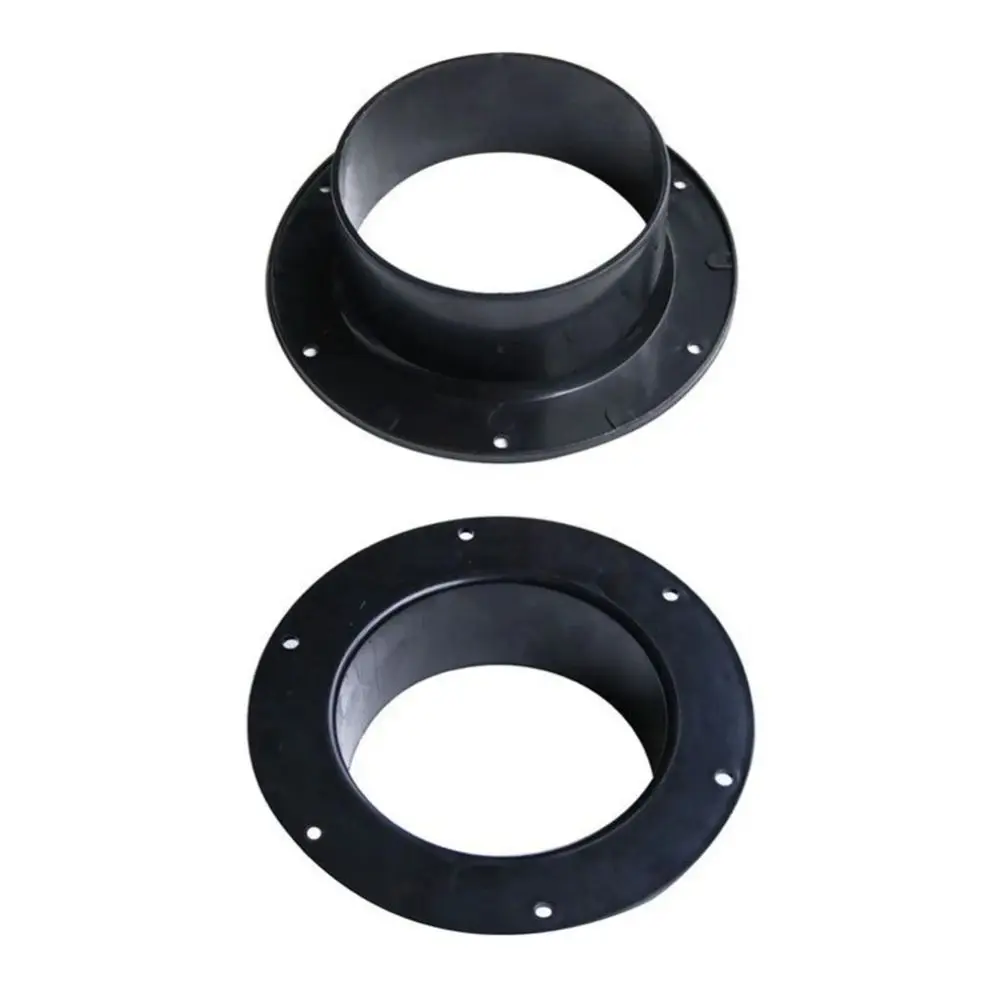 Fan Connection ABS Wall Flange Connector Round Black Exhaust Pipe Connector Air Pipe Joint Ventilation Pipe