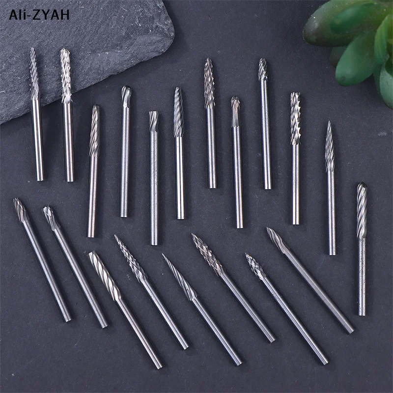 (YY)1Pc Tungsten Carbide Rotary File Hard Alloy Rotary Bur Drill Bit 3mm Shank Engraving Cutter Grinding Head for Metal&Plastic